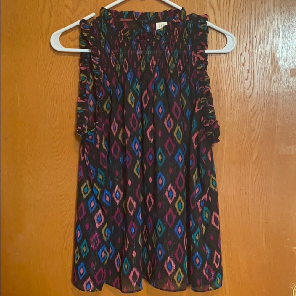 Sleeveless Loose Sheer Blouse